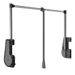 Pull Down Clothes Rail For Wardrobe Clothes Hanging Rail Lift  - Soft Close - 15Kg - 750-1150mm - Anthracite By Decoranddecor - thumbnail 1