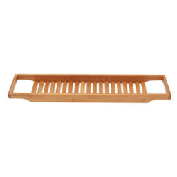 Living And Home Brown Luxury Bamboo Bathtub Caddy Tray Wood Bath Tray Placed Book Tablet Smartphone Wine Holder 70Cm - thumbnail 5
