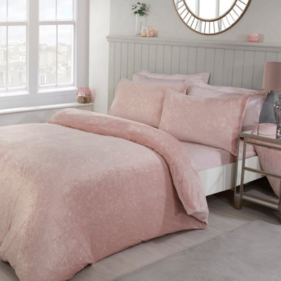 Smart Living Luxury Glitter Foil Fleece Duvet Cover With Pillowcases - image 1