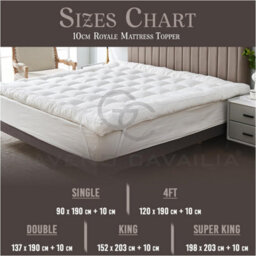 "Gaveno Cavailia Hotel Quality Mattress Topper Super King Bed 10Cm, Quilted Mattress Toppers Elasticated Corner Straps, 4"" Inches - 198 X 203 Cm" - thumbnail 5