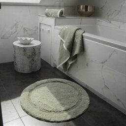 Allure Bath Fashions Round Bath Mat Non-Slip - Sage Green - thumbnail 3