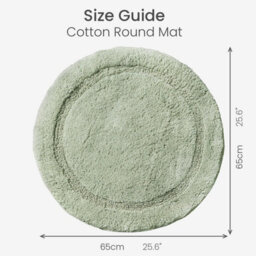 Allure Bath Fashions Round Bath Mat Non-Slip - Sage Green - thumbnail 5