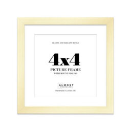 "4X4"" Gold Picture Frame - 4X4"" Square Frame With 3X3"" Mount For 4X4""/3X3"" Pictures Art Deco Style Room Decor, 1 Pack" - thumbnail 1