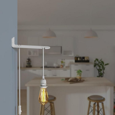 Plug-In Pendant Light Pendant Light On/off Switch 4.5M Cable With Wall Mounted Bracket  Lamp Light For Living Room - image 1