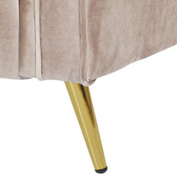 Beliani  Armchair Vietas Velvet Taupe - thumbnail 7