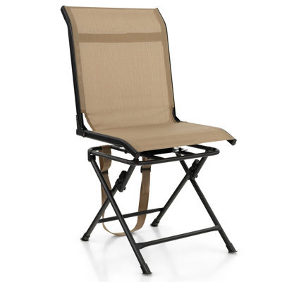 Costway Swivel Hunting Chair Foldable 360 Free Rotation Chair Spin Chair W/ Mesh Back - image 1