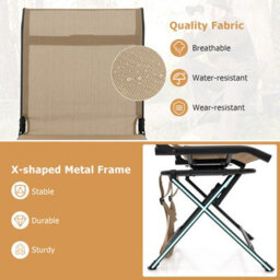 Costway Swivel Hunting Chair Foldable 360 Free Rotation Chair Spin Chair W/ Mesh Back - thumbnail 6