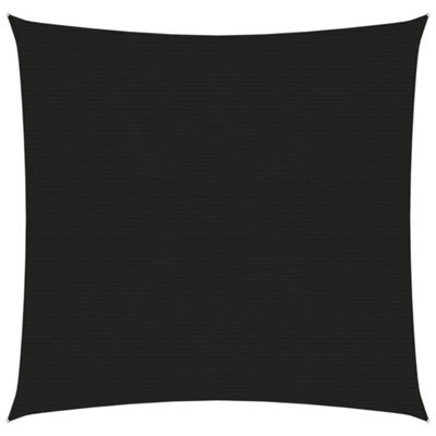 Berkfield Sunshade Sail 160 G/m2 Black 5X5 M Hdpe - image 1