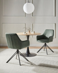Beliani Set Of 2 Dining Chairs Sansarc Faux Leather Dark Green - thumbnail 2