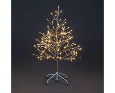 Snowtime 90Cm Champagne Twig Tree With 152 Warm White Leds Indoor / Outdoor