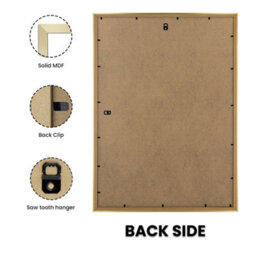 "AK Frames 14X11"" Gold Poster Frame - Modern Picture Frame For Wall Art, Prints And Photos - Durable And Stylish Display Frame" - thumbnail 2