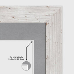 AK Frames 16X8 White Rustic Modern Multi Photo Frame With Mid Grey Mount - Holds 3 Apertures (3X) 7X5 Photos - thumbnail 7