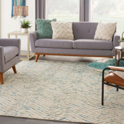 Colorado Clr02 Ivory Green Wool Rug By Nourison-114Cm X 175Cm - thumbnail 1