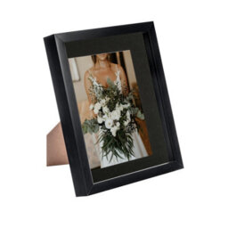 "Nicola Spring 3D Box Photo Frame - 8 X 10"" With 5 X 7"" Mount - Black/black" - thumbnail 1