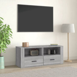 Berkfield Tv Cabinet Grey Sonoma 100X35X40 Cm Engineered Wood - thumbnail 1