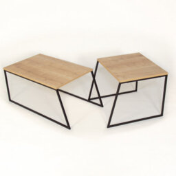 Decortie Pal Modern Coffee Table 88Cm Multipurpose Open Shelf Oak Living Room H 38Cm - thumbnail 5