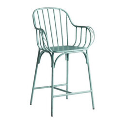 Dover - Bar Stool - Mid Height - Alu Frame - Blue