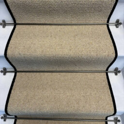 RainbowHome Kalahari Cream Stair Runner With 100% Wool Edge 70 700 - thumbnail 2