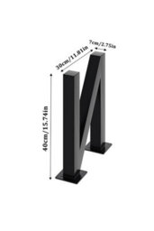 Darphe Pair Of Minimalist N-Shaped Iron Table Legs With Anti-Slip Support, 40Cm H - thumbnail 3