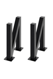 Darphe Pair Of Minimalist N-Shaped Iron Table Legs With Anti-Slip Support, 40Cm H - thumbnail 2