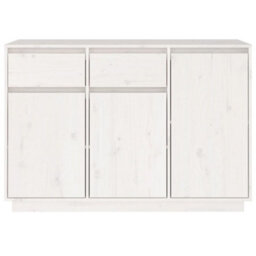 Vidaxl Sideboard White 110X34X75 Cm Solid Wood Pine - thumbnail 3