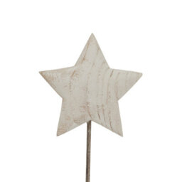 Hill Interiors White Washed Star Christmas Decoration White/black (One Size) - thumbnail 3
