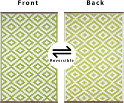 I Love Fancy Dress Green Decore Nirvana Leaf Green White Outdoor Rug 150X240Cm - thumbnail 4