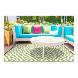 I Love Fancy Dress Green Decore Nirvana Leaf Green White Outdoor Rug 150X240Cm - thumbnail 2