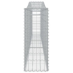 Berkfield Arched Gabion Baskets 4 Pcs 400X30X80/100 Cm Galvanised Iron - thumbnail 5