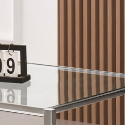 Vidrio Glass Coffee Table With Silver And Acrylic Frame - thumbnail 3