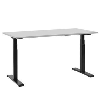 Beliani Electric Adjustable Standing Desk Destin Ii Grey/ Black 130 Cm 72 Cm - image 1