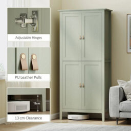 176.5 Cm Tall Freestanding Pantry Storage Cabinet With 4 Doors Green - thumbnail 5
