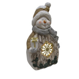 SecureFix Direct Light Up Snowman Snowflake Figurine (Xmas Led Festive Ornament Decoration) - thumbnail 2