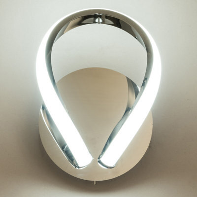 Harper Living Halo Led Wall Light With Toggle Switch, Polished Chrome Finish, Natural White (4000K) - image 1
