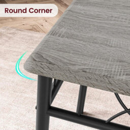 4 Seater Dining Table And Chairs Set, Set Of 5 Rectangular Kitchen Table With Upholstered Seats - thumbnail 6
