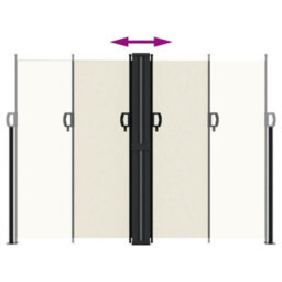 Walplus Retractable Side Awning Garden Sun Shade Canopy Gazebo For Back Door, Porch, Patio Cream 180X600 Cm - thumbnail 5