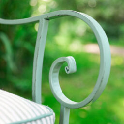 Dibor Vintage Green Arched Outdoor Garden Furniture Companion Seat Garden Bench With Free Set Of 2 Green Seat Pad Cushions - thumbnail 3