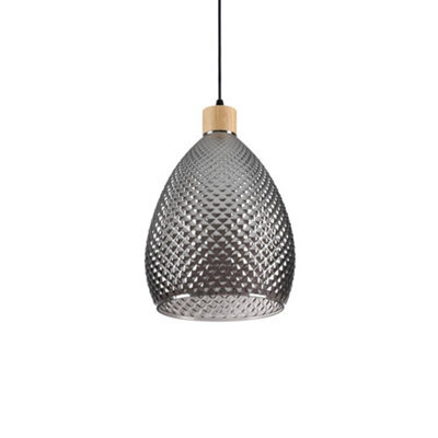 Ideal Lux Bergen-1 Indoor Dome Ceiling Pendant Lamp 1 Light Grey, E27 - image 1