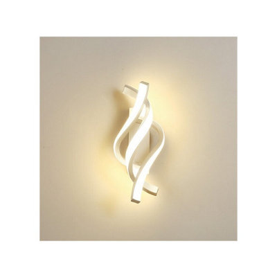 Modern Wall Lamp White Led Wall Sconce Indoor Wall Light For Living Room Corridor Staircase Bedroom (Warm White) - image 1