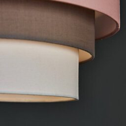 Valuelights Aztec 3 Tier Pink Fabric Ceiling Light Shade (D)30Cm - thumbnail 2