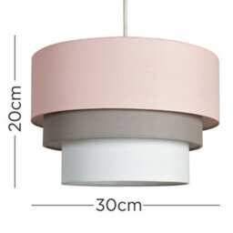 Valuelights Aztec 3 Tier Pink Fabric Ceiling Light Shade (D)30Cm - thumbnail 7