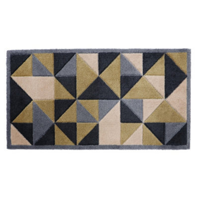JVL Solemate Hand Carved Trimetric Door Mat, 57 X 100 Cm - image 1