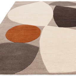 Furniturebox Uk Jenson Grey Pebble Shapes Rug 120X170 - thumbnail 3
