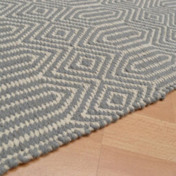 Silver Geometric Handmade Luxurious Modern Wool Easy To Clean Rug Dining Room Bedroom And Living Room-200Cm X 300Cm - thumbnail 4