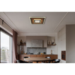 Luminosa Lighting Luminosa Woody 40Cm Integrated Led Semi Flush Ceiling Light Matt Black Led 3000K - thumbnail 8