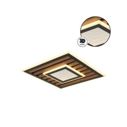 Luminosa Lighting Luminosa Woody 40Cm Integrated Led Semi Flush Ceiling Light Matt Black Led 3000K - thumbnail 7