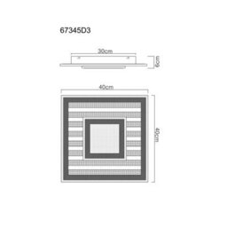Luminosa Lighting Luminosa Woody 40Cm Integrated Led Semi Flush Ceiling Light Matt Black Led 3000K - thumbnail 9
