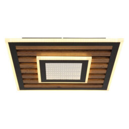 Luminosa Lighting Luminosa Woody 40Cm Integrated Led Semi Flush Ceiling Light Matt Black Led 3000K - thumbnail 3