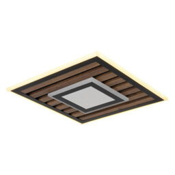 Luminosa Lighting Luminosa Woody 40Cm Integrated Led Semi Flush Ceiling Light Matt Black Led 3000K - thumbnail 5