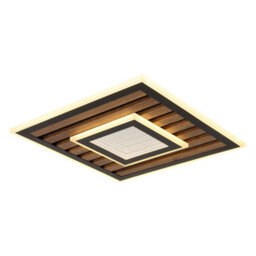 Luminosa Lighting Luminosa Woody 40Cm Integrated Led Semi Flush Ceiling Light Matt Black Led 3000K - thumbnail 1